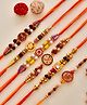 CraftVatika Rakhi Gift for Brother Set of 6 Rakhi Combo Set of 6 for Brother Rakhi with Fridge Magnet Multicolor