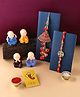 CraftVatika Rakhi Set of 2 for Brother & Bhabhi with Gift - Rakhi Idol Best Wishes Card Bhabhi Multicolor