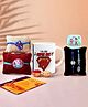 CraftVatika Rakhi Mug Gift Set for Brother & Bhabhi & Kids, Rakhi Gift Lumba Bhabhi, Rakhi Set 4, Evil Multicolor