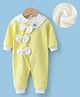 Kookie Kids Full Sleeves Textured & Bow Applique Romper - Yellow