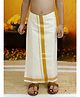 BownBee Solid Cotton Mundu Dhoti - White