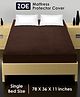 Zoe Waterproof Single Bed Size Mattress Protector - Brown