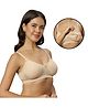 TUMMY Bamboo Cotton Solid Maternity Nursing Light Padded Bra -  Beige