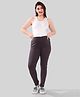 TUMMY Solid Maternity Active Wear Leggings - Grey