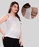 TUMMY Sleeveless Solid Maternity Nursing Tank Top - White