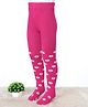 Cute Walk by Babyhug Knit Antibacterial Footed Tights Floral Design - Pink