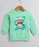 BUMZEE Cotton Looper Full Sleeves Cartoon Printed Sweatshirt - Light Green