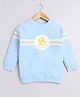 BUMZEE Looper Full Sleeves Football Printed Sweatshirt - Sky Blue