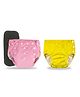 Chinmay Kids Combo of Baby Swim Diaper Waterproof Reusable Leakproof Adjustable Pool Swimsuit & Adjustable Size Baby Cloth Button Diaper Washable/Reusable Nappies for Infants With Black Insert