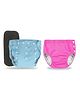Chinmay Kids Combo of Baby Swim Diaper Waterproof Reusable Leakproof Adjustable Pool Swimsuit & Adjustable Size Baby Cloth Button Diaper Washable/Reusable Nappies for Infants With Black Insert