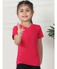 Mini & Ming Cotton Half Sleeves Solid Tee - Queen Pink