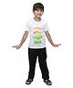 Kaku Fancy Dresses Independence Day Theme I Love My India Text Printed Tee - Multi Colour