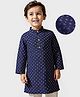 Babyhug Cotton Woven Full Sleeves Printed Kurta - Navy Blue