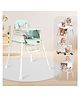 R for Rabbit Truffle High Chair for Baby, 4-in-1 Convertible Kids Feeding Chair Compact Fold, Dual Meal Trays, Travel Friendly Booster Seat, 0.6 to 3 Years Kids (Sea Green)