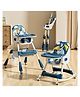 R for Rabbit Sugar Doodle Plus High Chair for Baby 3-in-1 Convertible Rocking Chair, Smart & Compact Fold with Dual Detachable Meal Tray for 0.6 to 5 Years Kids |(Indigo Dye)
