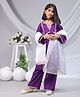 misbis Silk blend Full Sleeves Floral Embroidered & Sequin Embellished Kurta Set With Dupatta-Purple