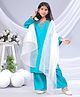 misbis Silk blend Full Sleeves Floral Embroidered & Sequin Embellished Kurta Set With Dupatta-C Green