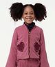 One Friday Full Sleeves Heart Patch Detailed Jacket - Pink