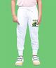 NUSYL Cotton Typography Slogan With Surfboard & Car Printed  Track Pant - White
