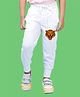 NUSYL Cotton Tiger Face Printed Ankle Length Track Pants - White