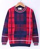 Smarty Boys 100% Premium Cotton Full Sleeves Pullover Checkered- Blue