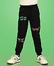 NUSYL Cotton Text & Sunglasses Printed Ankle Length Track Pants - Black