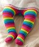 Cute Walk by Babyhug Antibacterial Footie Tights with Striped Design - Pink