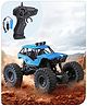 Babyhug Off Roader 1:18 Four Funtions Blue Rechargeable Rock Crawler RC Car|Big Rubber Wheels|Range Upto 70 Ft|Shock Absorbers|BIS certified|Gifting Toy