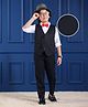 Mark & Mia Full Sleeves Solid Colour  3 Piece  Party Suit with Bow - Black & White