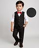 Mark & Mia Woven Full Sleeves Solid Colour 3 Piece Party Suit With Bow - Black