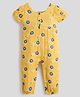 Somersault Cotton Half Sleeves Lions Printed Romper - Yellow