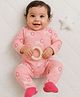 Somersault Interlock Knit Full Sleeves Lions Printed Sleepsuit - Pink