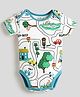 Somersault Sleeveless Vehicles & Flamingos Printed Onesie - Off White