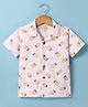 JASH KIDS Cotton Knit Half Sleeves Shirt with Pineapple Print - Pink