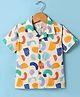 JASH KIDS Cotton Knit Half Sleeves Printed Shirt - Cream