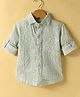 JASH KIDS Cotton Knit Full Sleeves Abstract Printed Shirt - Green