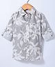 JASH KIDS Cotton Knit Full Sleeves Shirt with Floral Print - Grey