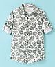 JASH KIDS Cotton Knit Full Sleeves Floral Printed Shirt - White
