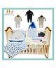 Fareto Newborn Baby 66 Items Combo Gift Set Full Essentials Kit with Dress Net Blanket Pillow (0-6 M)