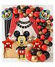 Bubble Trouble  Mickey Mouse Theme Birthday Decoration Items For Boys And Girls With Red Black Confetti And Metallic Gold Balloons With Mickey Mouse Foil Balloons And Hbd Banner- Set Of 59 Items