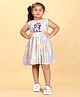 SHRITHI Fashion Fab Rayon Sleeveless Unicorn Printed & Tie Dye Fit & Flare Dress - Multi Colour