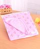 Simply Interlock Knit Bath Towel with Teddy Bear Print L 80 x B 80 cm - Pink