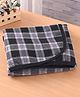 Simply Jacquard Knit Checkered  Bath Towel  L 80 x B 80 cm - Black
