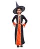 Itsmycostume Full Sleeves Halloween Witch Costume Dress - Orange