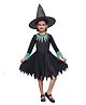 Itsmycostume Halloween Theme Full Sleeves Wicked Witch Costume Set - Green