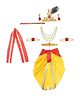Itsmycostume Janmashtami Theme Lace Embellished Shri Krishna Costume Set - Red