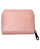 MOMISY PU Leather Credit Debit Card Holder Wallet Card Case ID Case Organizer Holder Zipper Wallet Coin Purse 14 Slots - Peach