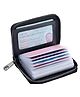 MOMISY PU Leather Credit Debit Card Holder Wallet Card RFID Blocking Secure Card Case ID Case Organizer Holder Zipper Wallet Coin Purse - Black