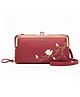 Momisy Multi-Function Crossbody Bags for Women Mobile Purse Cell Phone Pouch with Adjustable Wide Strap Holder Pocket Small Purse Wallets Sling Bag Mini Shoulder Bags for Ladies Girls (Maroon)