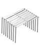 MOMISY Telescopic Pot Lid Organizer Stainless Steel Multi-use Adjustable Length